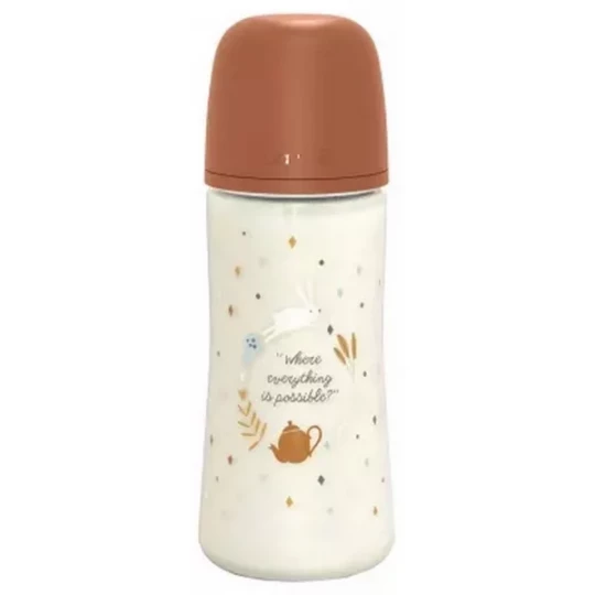 Suavinex Wonderland Biberon Tétine Symétrique Débit Rapide 6 Mois et + Couleur Camel 360 ml