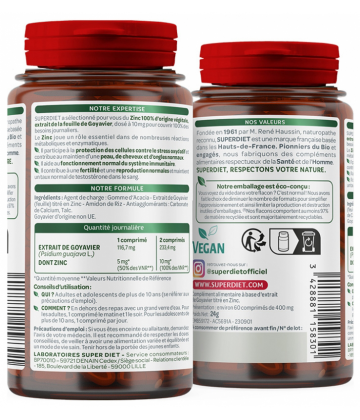 Superdiet Zinc Comprimés x 60