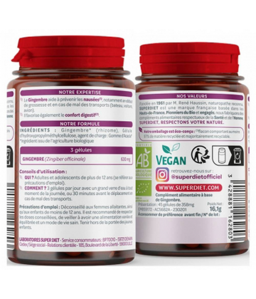 Superdiet Gingembre Bio Gélules x 45