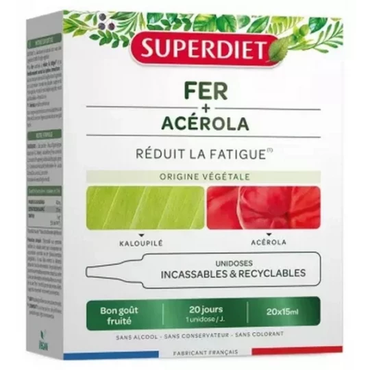 Superdiet Fer + Acérola Unidoses x 20