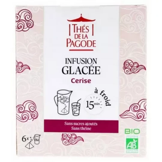 Thés de la Pagode Infusion Glacée Cerise Bio Sachets x 6