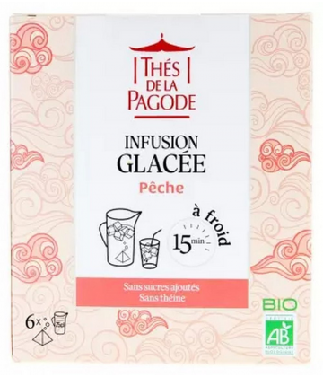 Thés de la Pagode Infusion Glacée Peche Bio Sachets x 6