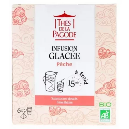 Thés de la Pagode Infusion Glacée Peche Bio Sachets x 6