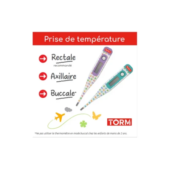 Torm Thermomètre Médical Electronique - Modele : Papillons - image 2