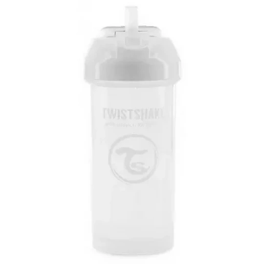 Twistshake Tasse avec Paille Blanche 360 ml 6 Mois et +