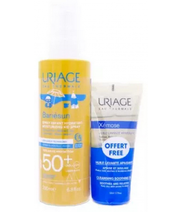 Uriage Bariésun Spray Enfant Hydratant Tres Haute Protection SPF50+ 200 ml + Xémose Huile Lavante Apaisante 50 ml offerte