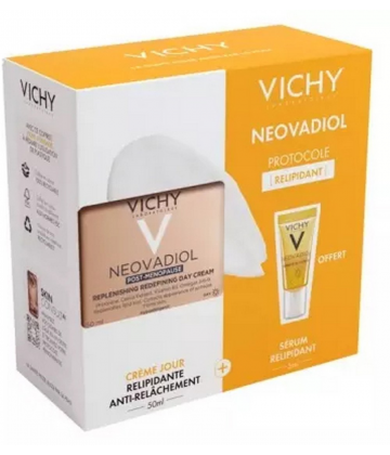Vichy Neovadiol Post-Ménopause Crème Jour Relipidante Anti-Relâchement 50 ml + Meno 5 Bi-Sérum 5 ml offert