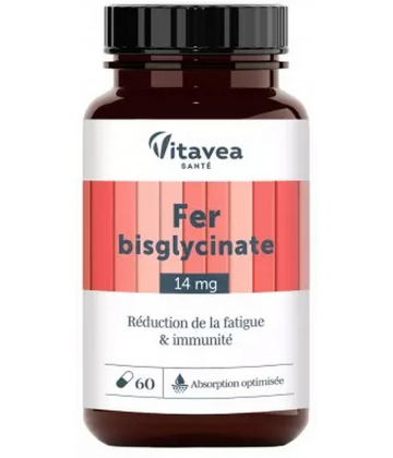 Vitavea Fer Bisglycinate Réduction de la Fatigue & Immunité Gélules x 60