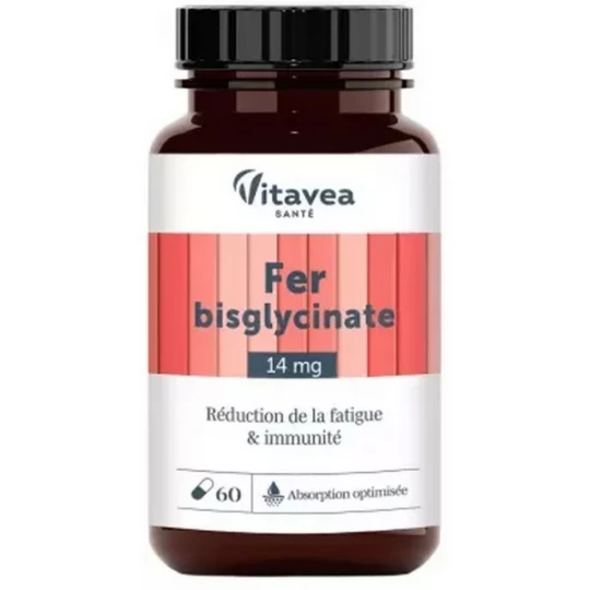 Vitavea Fer Bisglycinate Réduction de la Fatigue & Immunité Gélules x 60
