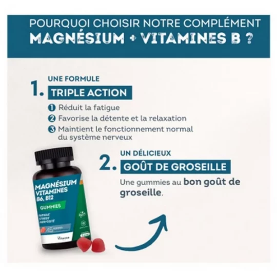 Vitavea Magnésium Vitamines B6 B12 Gummies x 45 - image 2