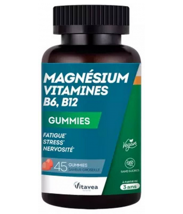 Vitavea Magnésium Vitamines B6 B12 Gummies x 45