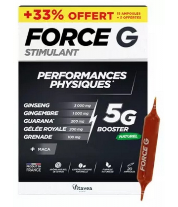 Vitavea Force G Stimulant Performances Physiques Ampoules