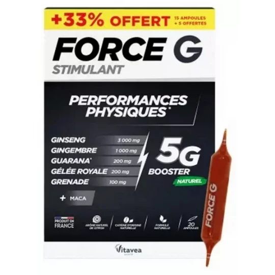 Vitavea Force G Stimulant Performances Physiques Ampoules