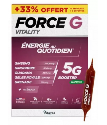 Vitavea Force G Vitality Énergie au Quotidien Ampoules
