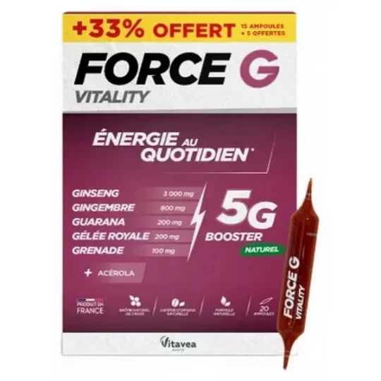 Vitavea Force G Vitality Énergie au Quotidien Ampoules