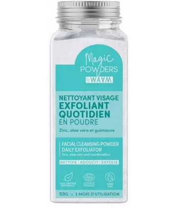 Waam Magic Powders Nettoyant Visage Exfoliant Quotidien Bio 45 g