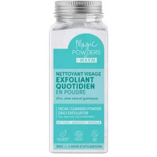 Waam Magic Powders Nettoyant Visage Exfoliant Quotidien Bio 45 g