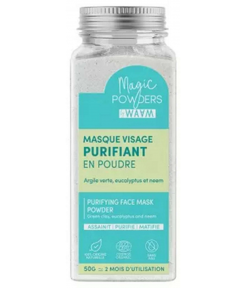 Waam Magic Powders Masque Visage Purifiant Bio 50 g