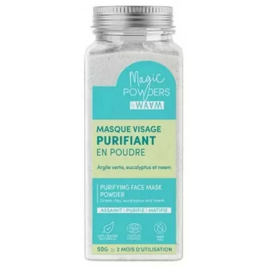 Waam Magic Powders Masque Visage Purifiant Bio 50 g