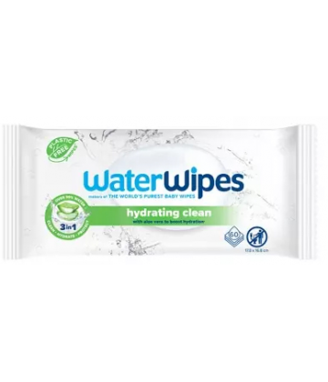 Waterwipes Hydratantes à l'Aloe Vera Lingettes x 60