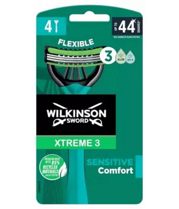 Wilkinson Xtreme 3 Sensitive Comfort Rasoirs x 4