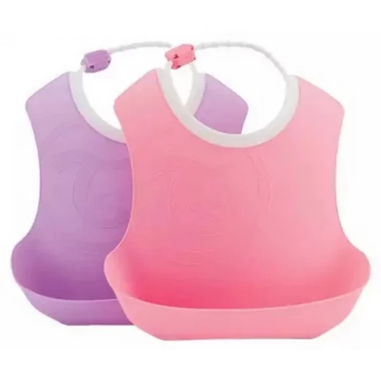 Twistshake Bavoir Doux avec Récupérateur 4 Mois et + x 2