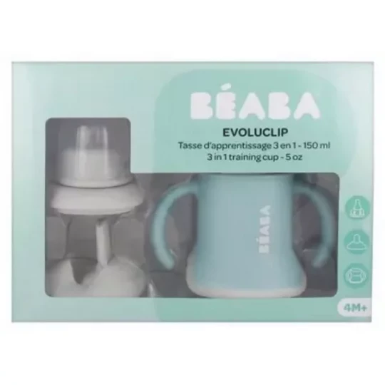 Béaba Evoluclip Tasse d'Apprentissage 3 en 1 4 Mois et +