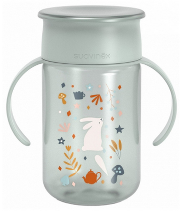 Suavinex Wonderland Tasse d'Apprentissage 340 ml 12 Mois et + - Couleur : Bleu