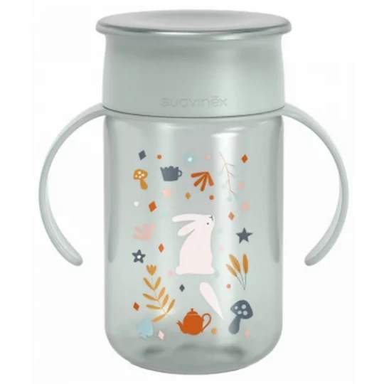 Suavinex Wonderland Tasse d'Apprentissage 340 ml 12 Mois et + - Couleur : Bleu