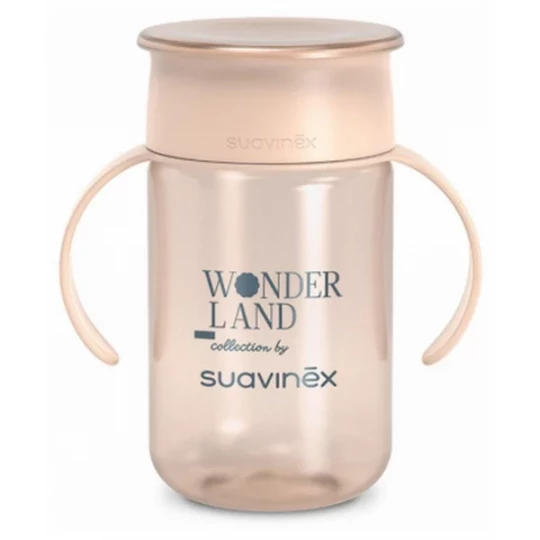 Suavinex Wonderland Tasse d'Apprentissage 340 ml 12 Mois et + - Couleur : Rose