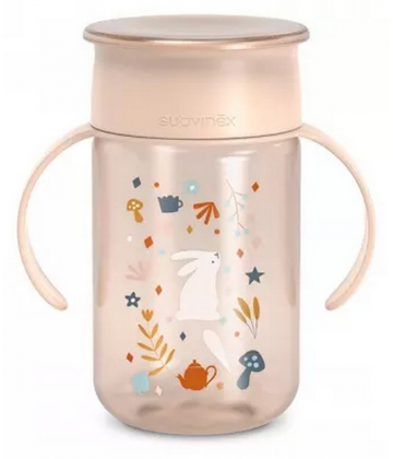 Suavinex Wonderland Tasse d'Apprentissage 340 ml 12 Mois et + - Couleur : Rose