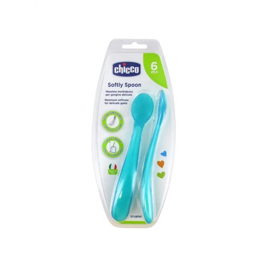Chicco Softly Spoon Cuilleres Souples 6 Mois et + x 2 - image 2