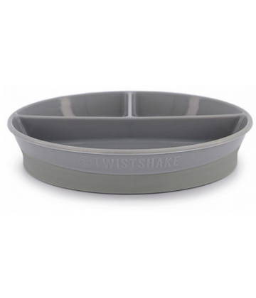 Twistshake Assiette Compartimentée et Couvercle 6 Mois et +