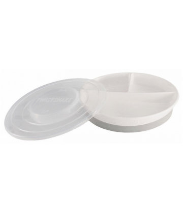 Twistshake Assiette Compartimentée et Couvercle 6 Mois et +
