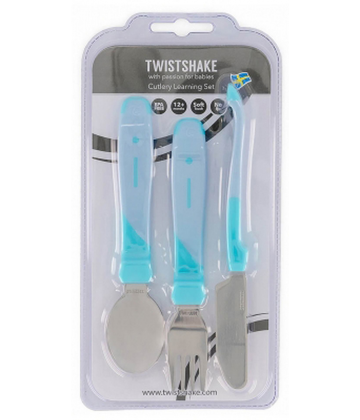 Twistshake Couverts d'Apprentissage en Acier Inoxydable 12 Mois et +