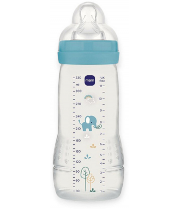 MAM Easy Active Biberon 2eme Âge 330 ml 6 Mois et + Débit Tres Rapide