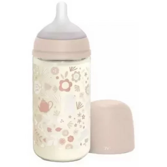 Suavinex Wonderland Biberon Verre Tétine Symétrique Débit Moyen 240 ml 3 Mois et +