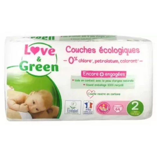Love & Green Couches Hypoallergéniques Couches x 44 - image 2