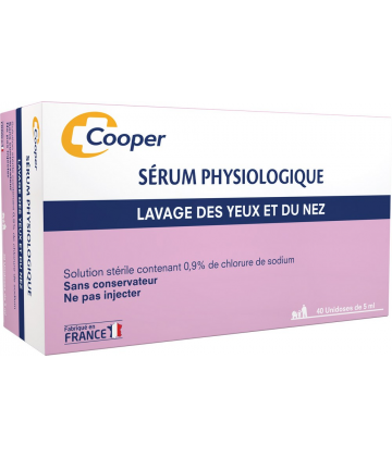 Cooper Sérum Physiologique Unidoses de 5 ml