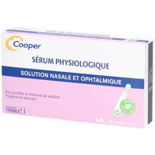 Cooper Sérum Physiologique Unidoses de 5 ml - image 1