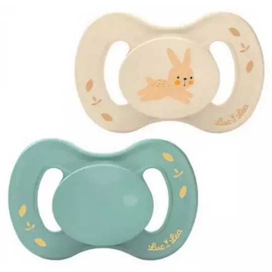 Luc et Léa Nature 2 Sucettes Anatomiques Téterelle Extra-Fine 0-6 Mois