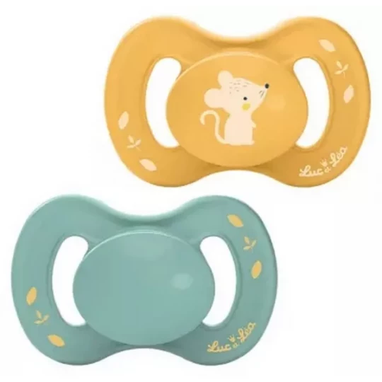 Luc et Léa Nature 2 Sucettes Anatomiques Téterelle Extra-Fine 18+ Mois