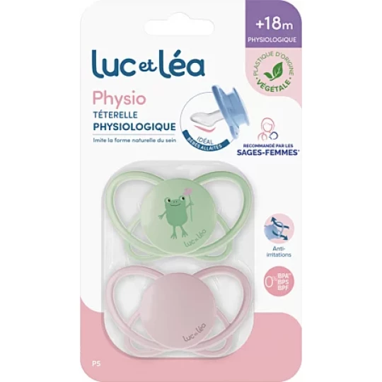 Luc et Léa Physio 2 Sucettes Physiologiques 18 Mois et +