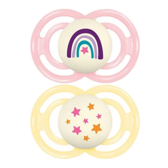MAM 2 Sucettes Perfect Nuit Tendance 18 Mois et +