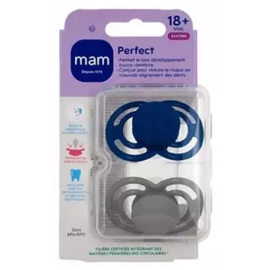 MAM 2 Sucettes Perfect Tendance 18 Mois et +