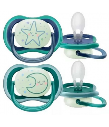 Avent Ultra Air Nighttime Sucettes Orthodontiques 6-18 Mois x 2