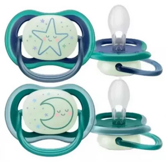 Avent Ultra Air Nighttime Sucettes Orthodontiques 6-18 Mois x 2