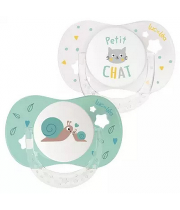 Luc et Léa Essentiel 2 Sucettes Anatomiques Collerette Confort + 6-18 Mois