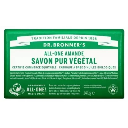 Dr Bronner's Savon Pur Végétal All'One 140 g