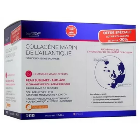 Pharm Nature Collagene Marin de l'Atlantique Peau Sublimée Anti-Âge
